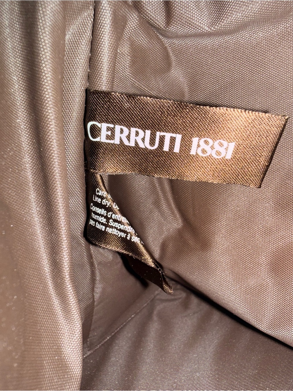 NWOT | Cerruti 1881 Vintage Y2K Brown Nylon Baguette Hobo Bag - Picture 7 of 7